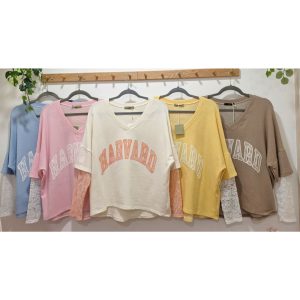 CAMISETA MANGA ENCAJE