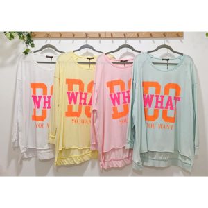 CAMISETA LETRAS FLÚOR