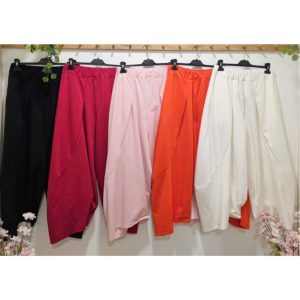 PANTALÓN PUNTO MILANO PINZAS GLOBO