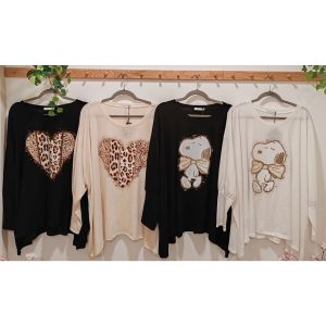 CAMISETA CORAZÓN Y SNOOPY