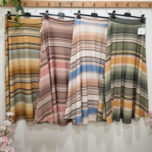 FALDA EVASE ESTAMPADO RAYAS