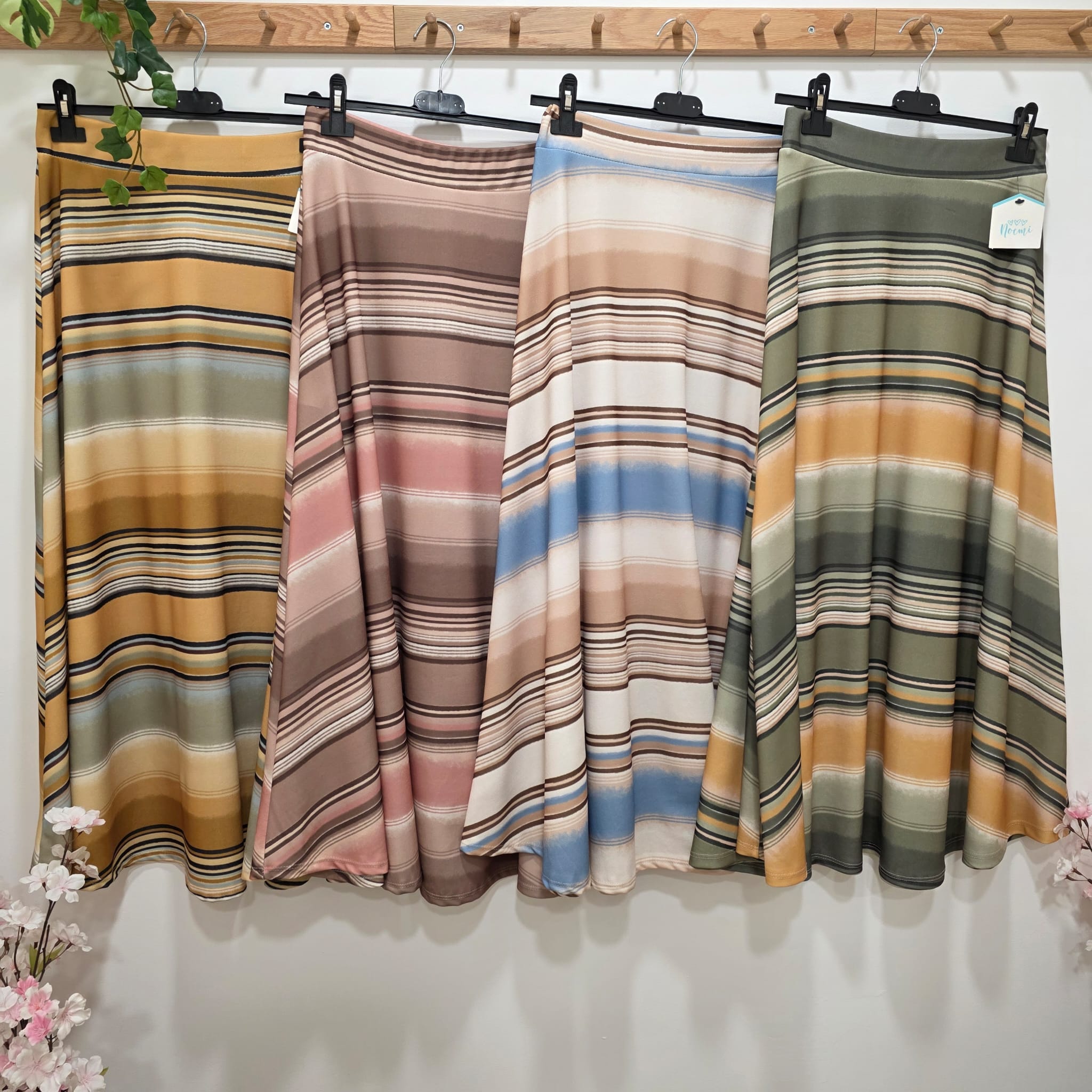 FALDA EVASE ESTAMPADO RAYAS