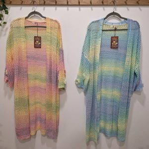 ABRIGO PUNTO CALADO MULTICOLOR