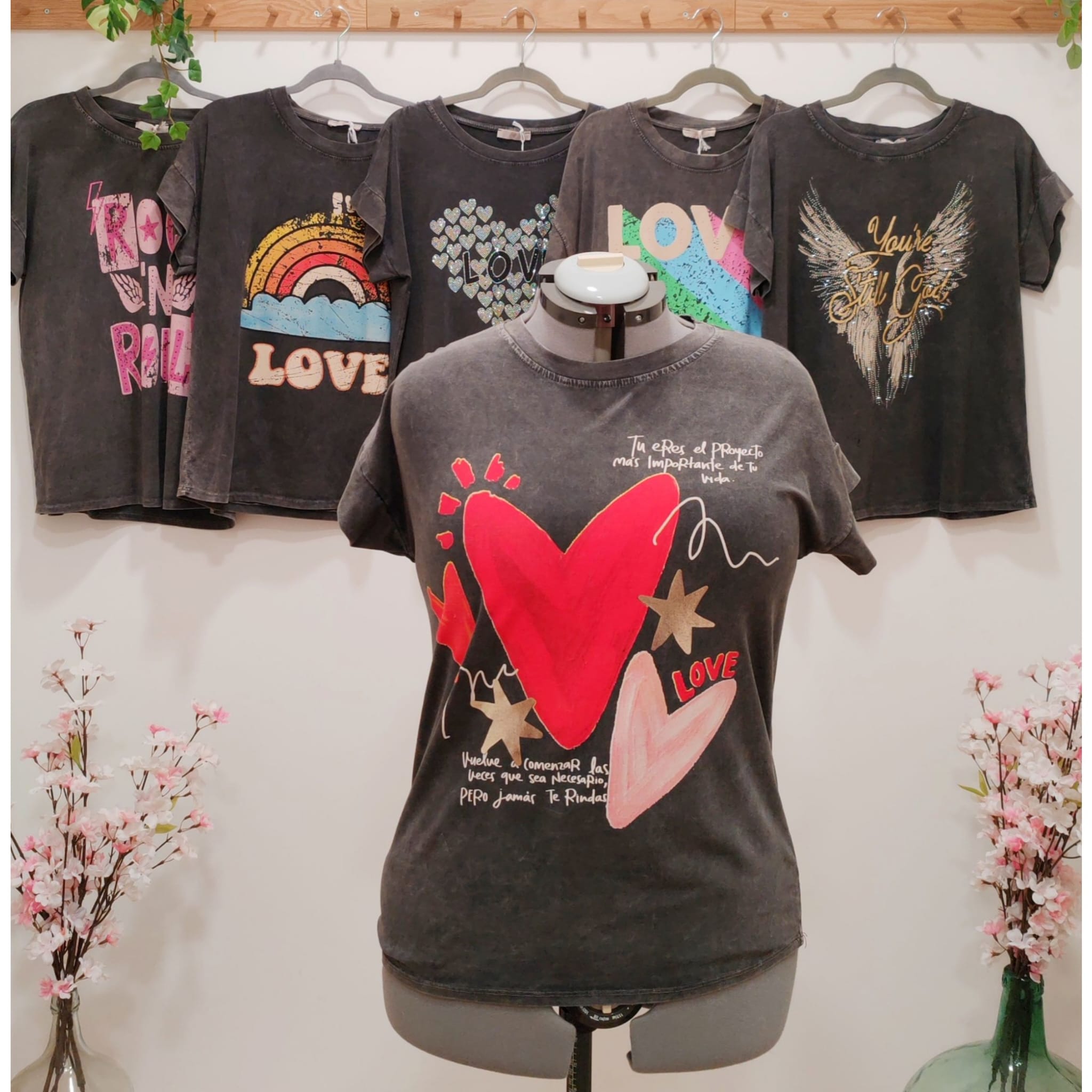 CAMISETA LAVADA ESTAMPADOS