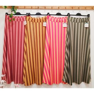 FALDA LICRA FRÍA RAYAS LARGO