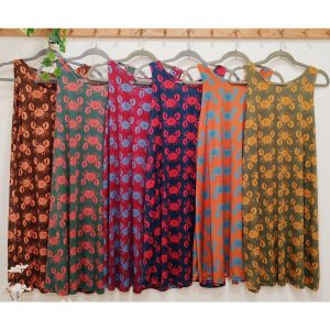 VESTIDO LICRA FRÍA "CANGREJOS" CORTO