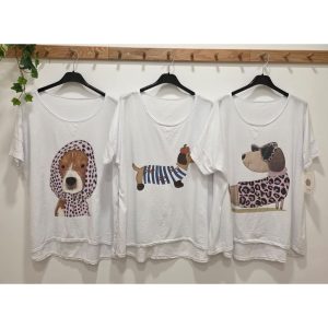 CAMISETA BÁSICA DIBUJO (TALLA  GRANDE)