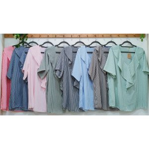 BLUSA VICHY VOLANTITO