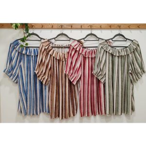 BLUSA RAYAS VOLANTITO