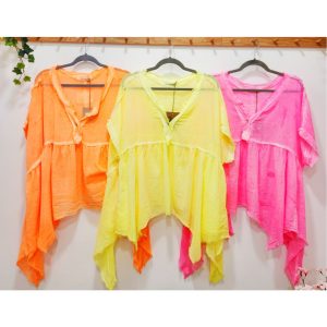 BLUSA ASIMÉTRICA FLUOR