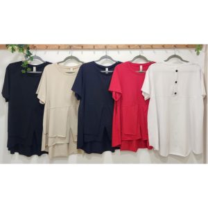 CAMISETA BOTONES ESPALDA 158C