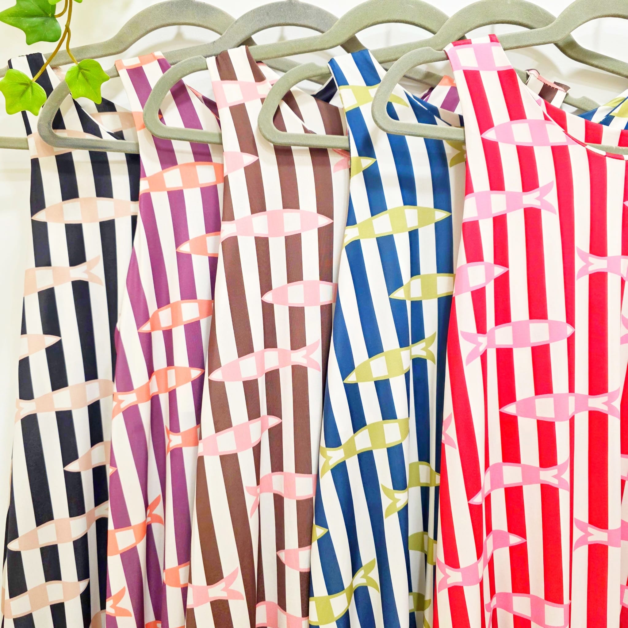 VESTIDO LICRA FRIA "RAYAS Y SARDINILLAS" - Imagen 2