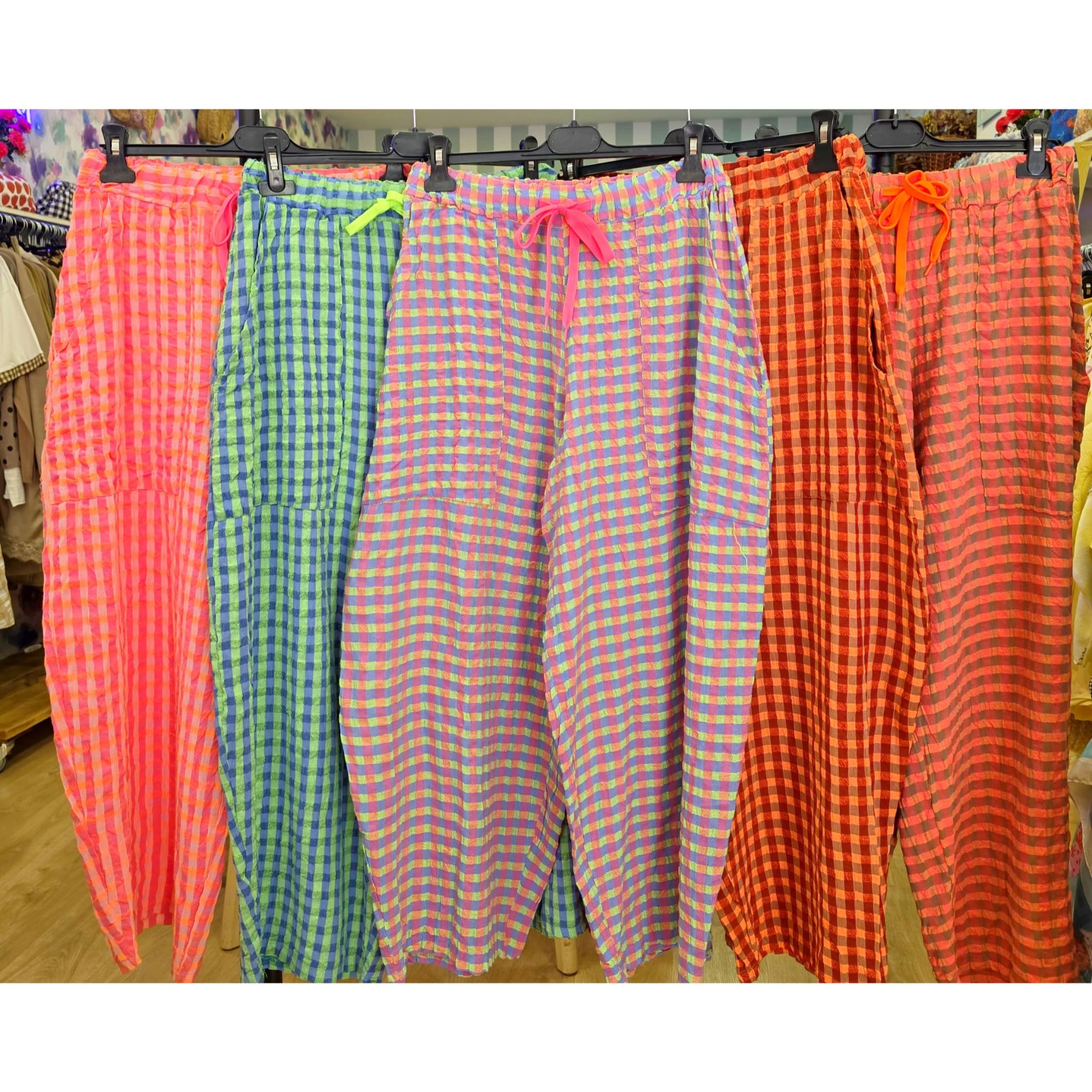 PANTALÓN CUADRITO FLUOR