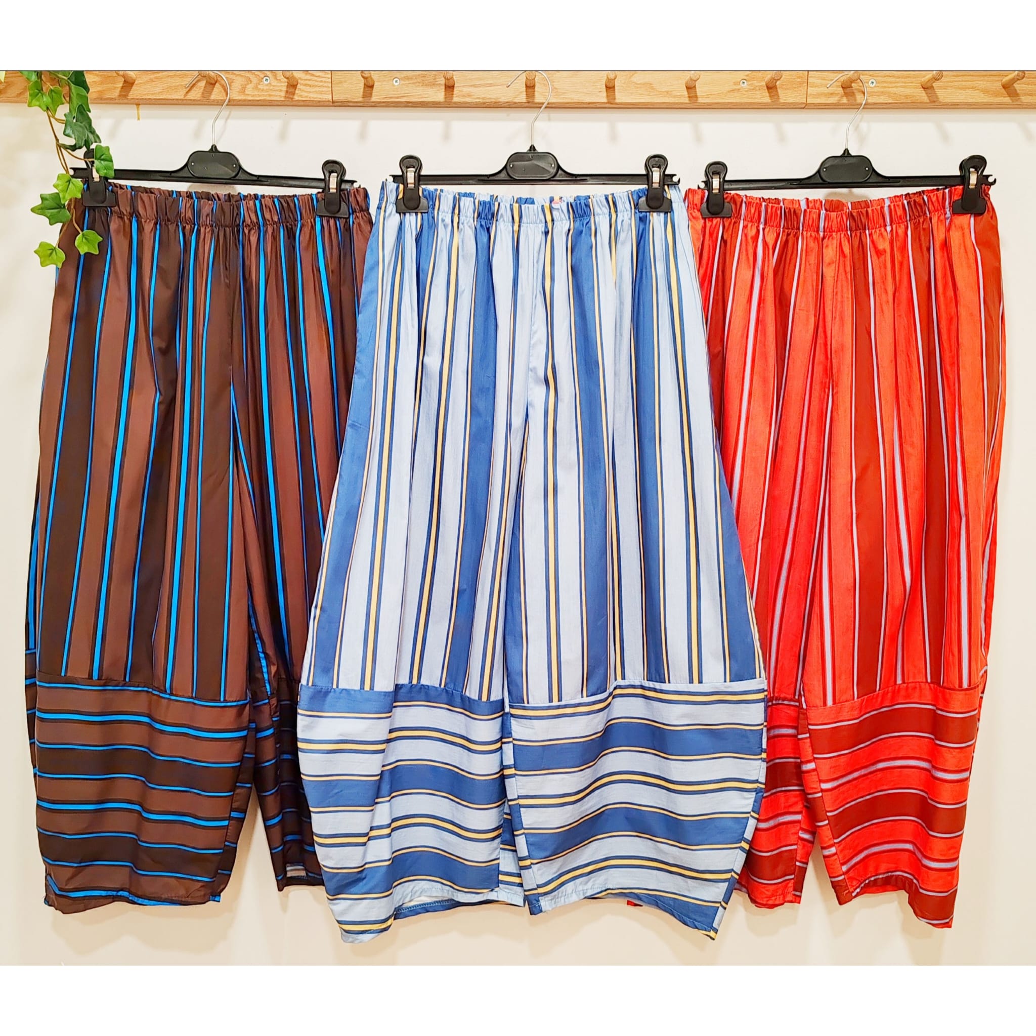 PANTALÓN GLOBO RAYITAS