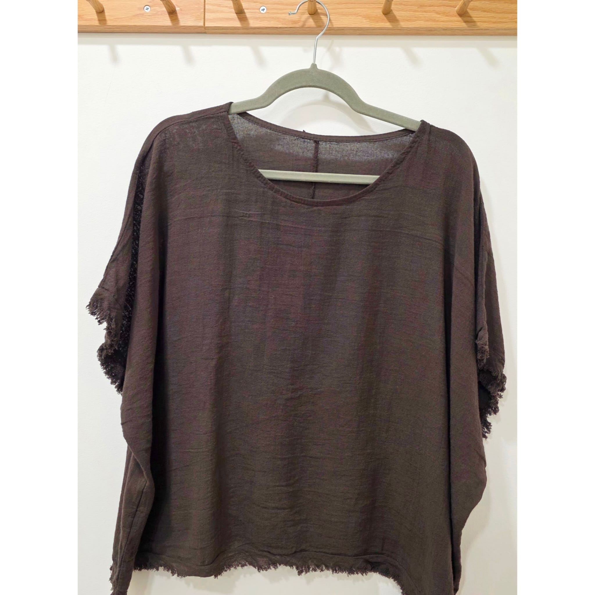 BLUSA ALGODÓN LAVADO FLEQUITOS - Imagen 2