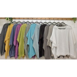 BLUSA ALGODÓN LAVADO FLEQUITOS