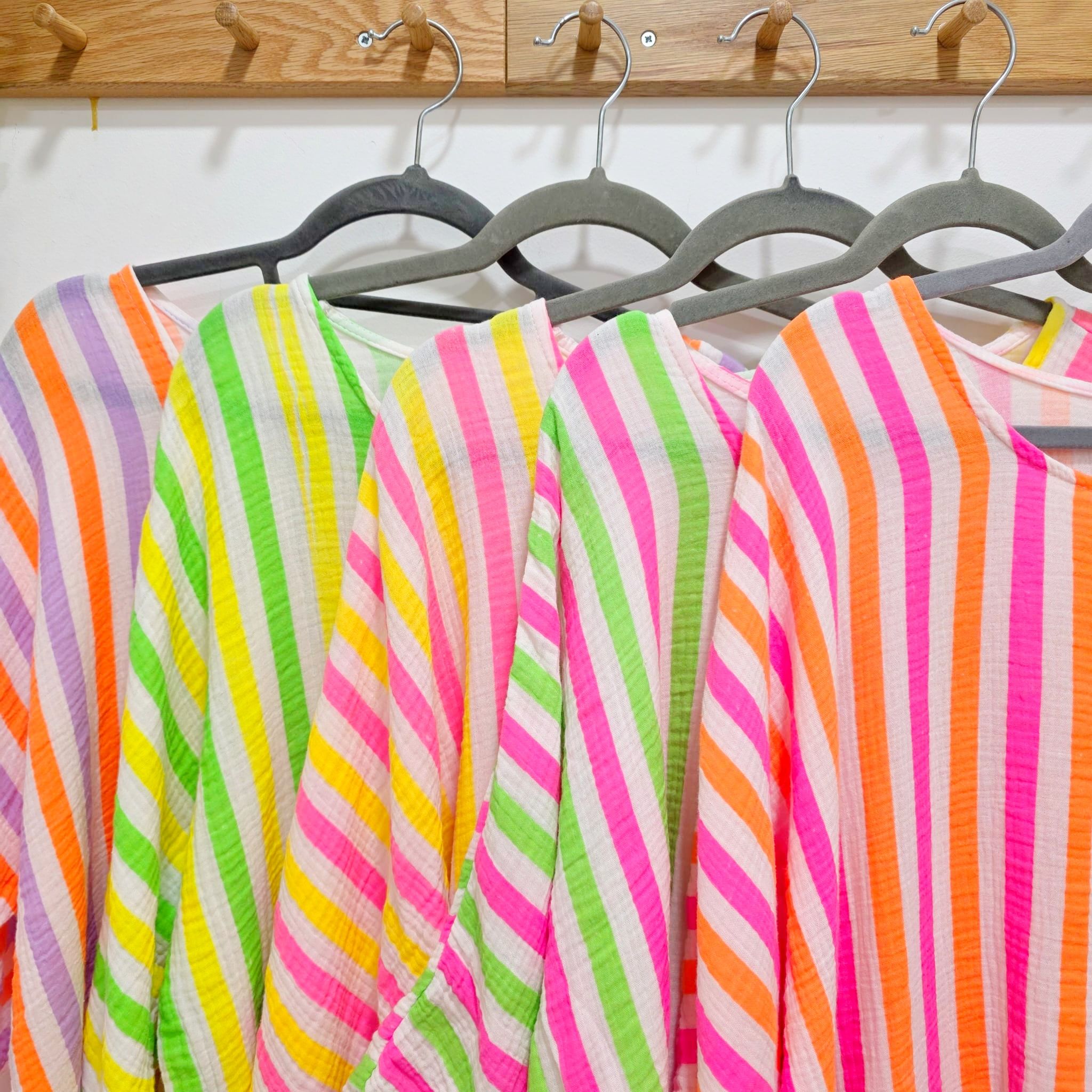 BLUSA BAMBULA RAYAS FLÚOR - Imagen 2
