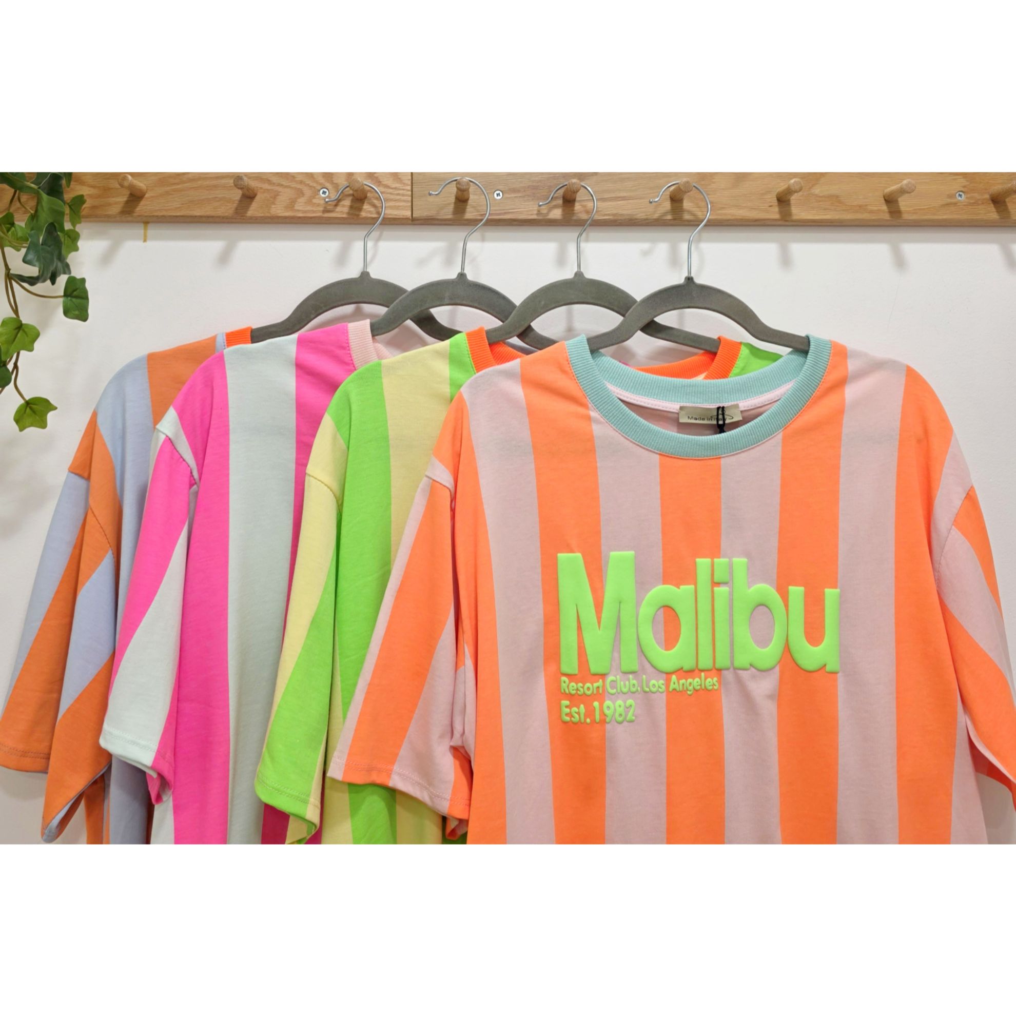 CAMISETA RAYAS FLÚOR "MALIBÚ" - Imagen 2