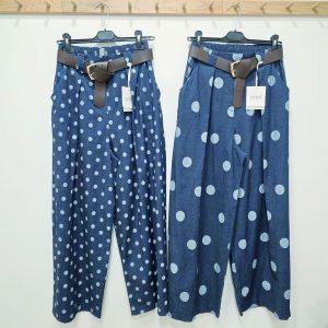 PANTALÓN GLOBO DENIM LUNARES