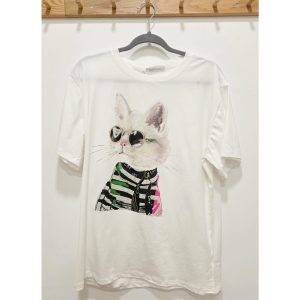 CAMISETA GATO BRILLI
