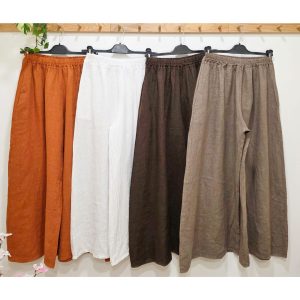 PANTALÓN LINO PATA ANCHA