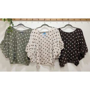 BLUSA TOPITOS MANGA VOLANTE