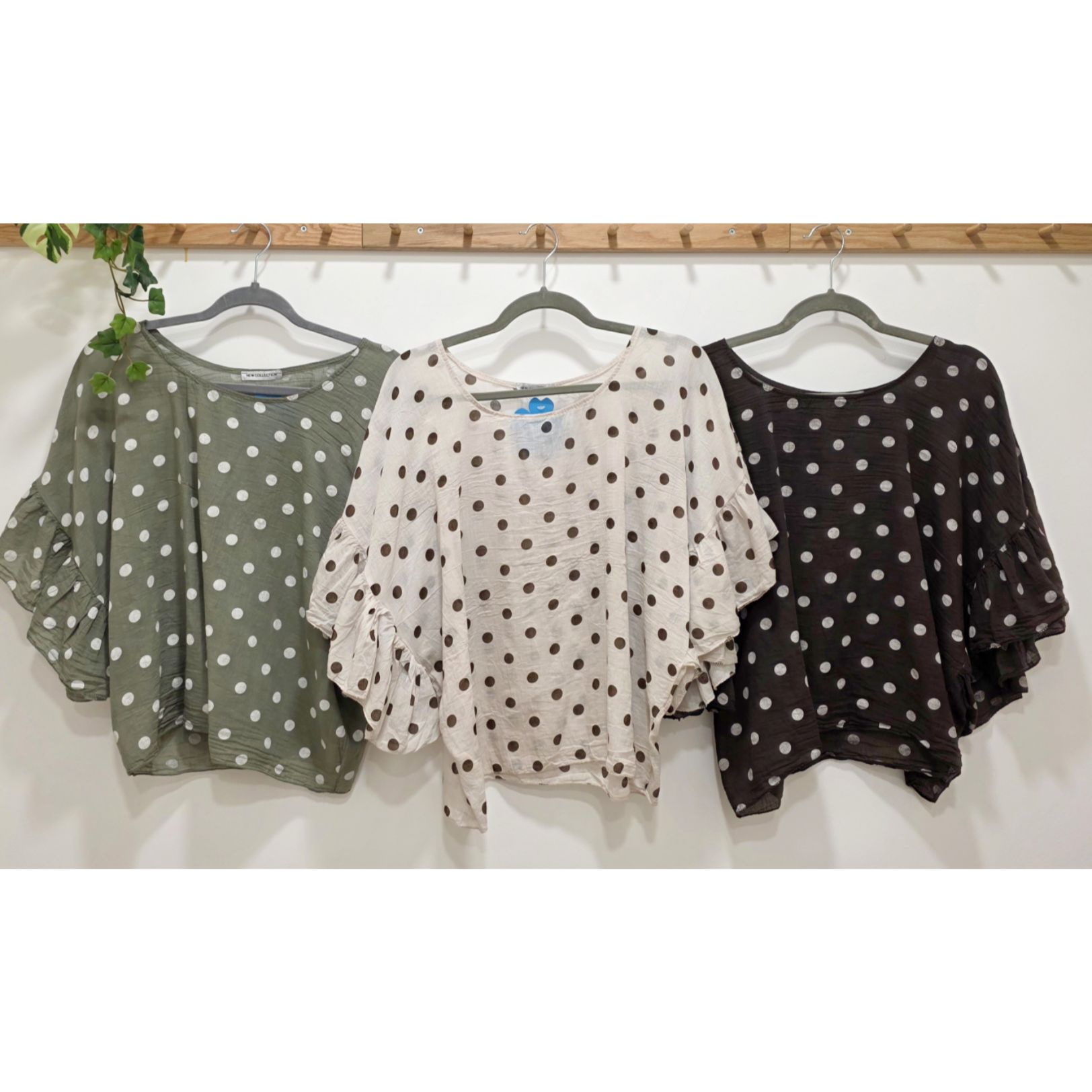 BLUSA TOPITOS MANGA VOLANTE