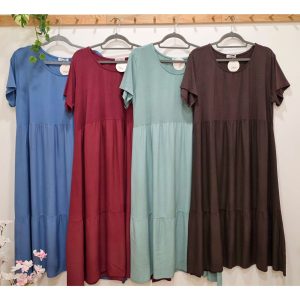 VESTIDO BÁSICO ALGODÓN MANGA CORTA