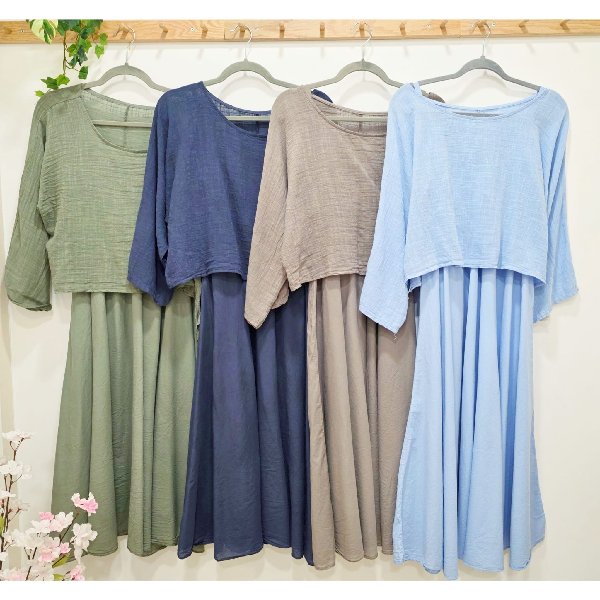 VESTIDO SISA CON BLUSA ALGODÓN