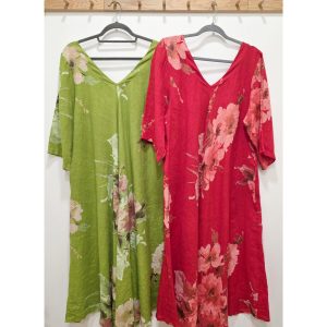 VESTIDO FLORES LINO