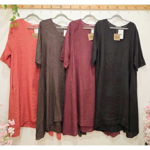 VESTIDO PICOS LINO