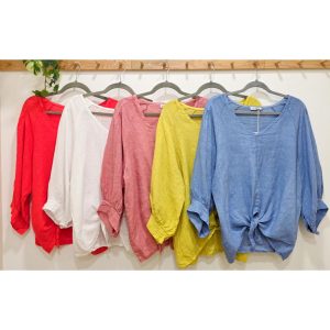 BLUSA NUDO LINO