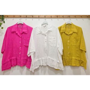 CAMISA LINO VOLANTE