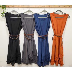 VESTIDO MIDI BAJO PUNTILLA
