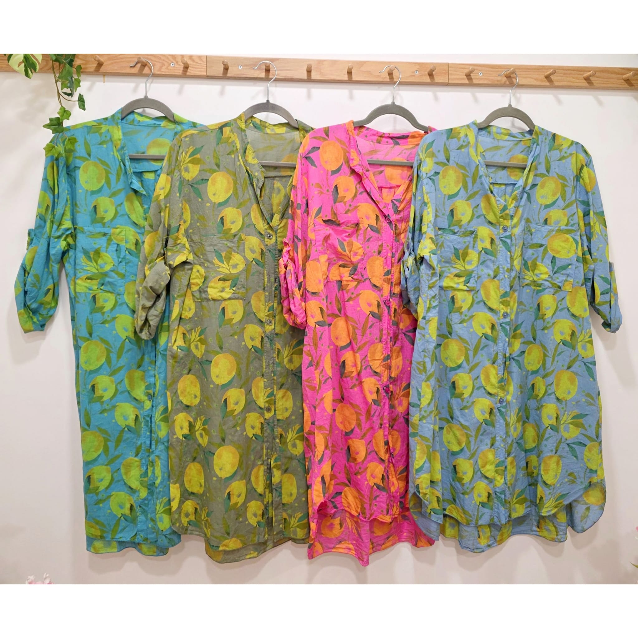 VESTIDO CAMISERO LIMONES