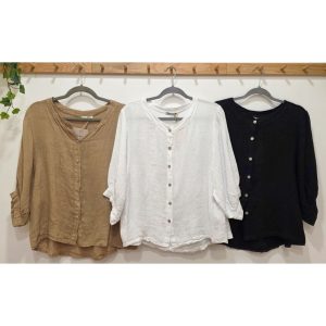 BLUSA LINO MANGA FRANCESA