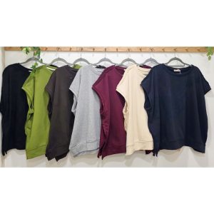 SUDADERA OVERSIZE MANGA CORTA