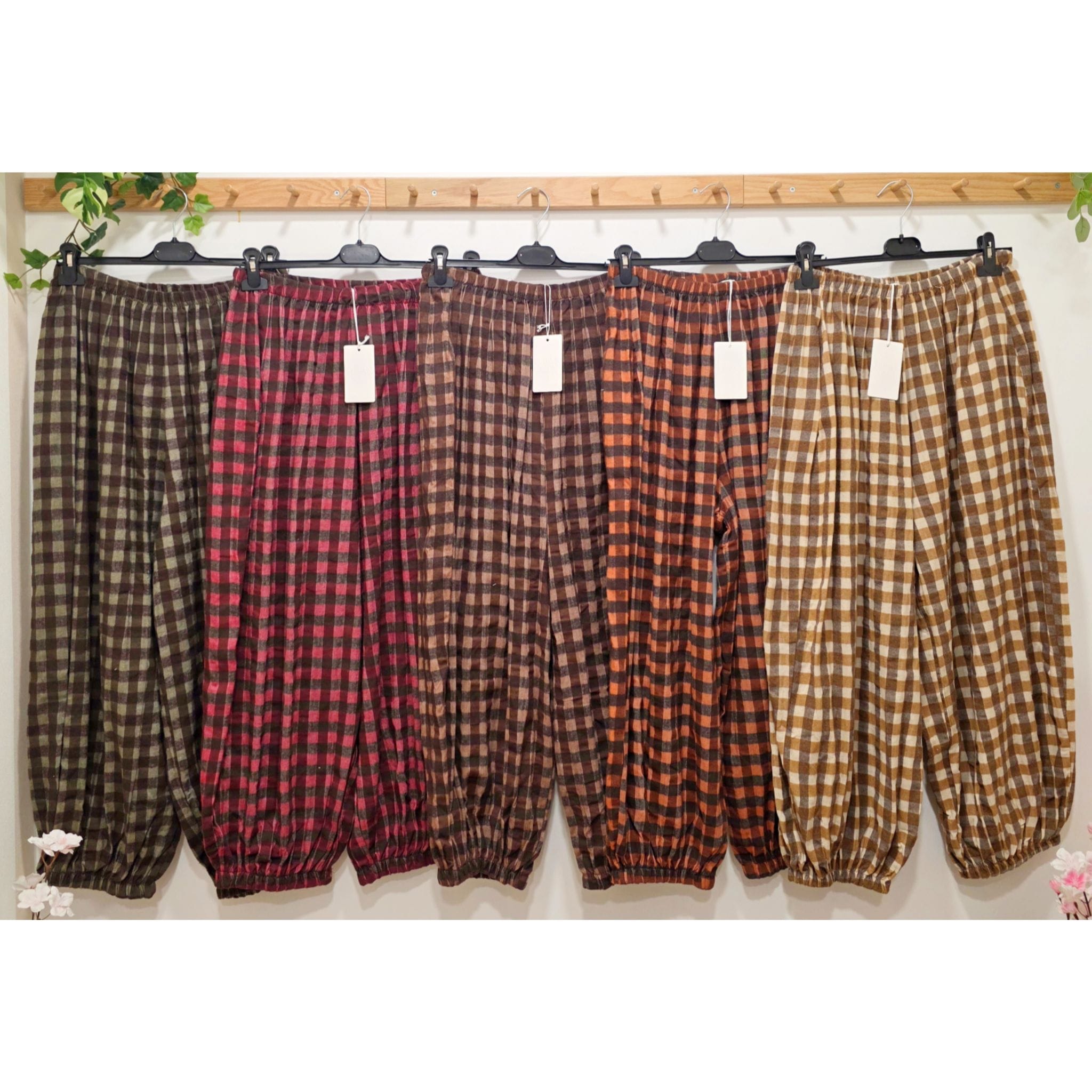 PANTALÓN CUADRITOS BOMBACHO