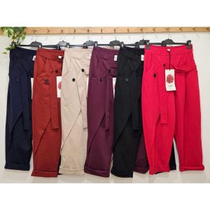 PANTALÓN CRUZADO CINTURÓN (PUNTO MILANO)