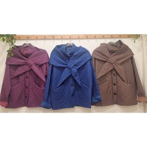 CHAQUETA GUATEADA CON BUFANDA