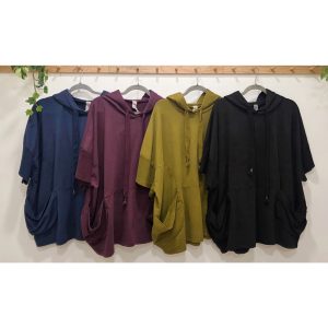 SUDADERA TIPO PONCHO CAPUCHA