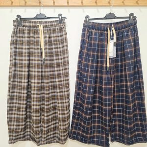 PANTALÓN ANCHO CUADROS (BURRO)